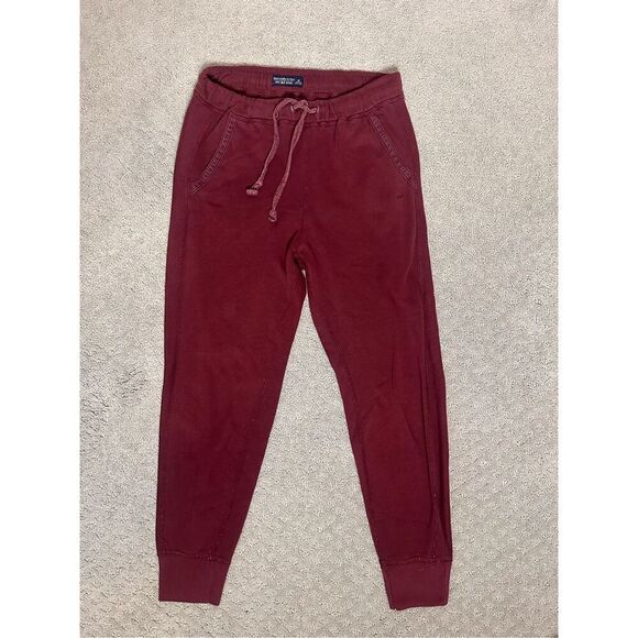 Abercrombie & Fitch Soft A&F Dark Red Sweatpants Medium - Picture 1 of 7